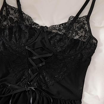 Amazon.com: Oplxuo Women Lace Lingerie Set Lace Up Corset